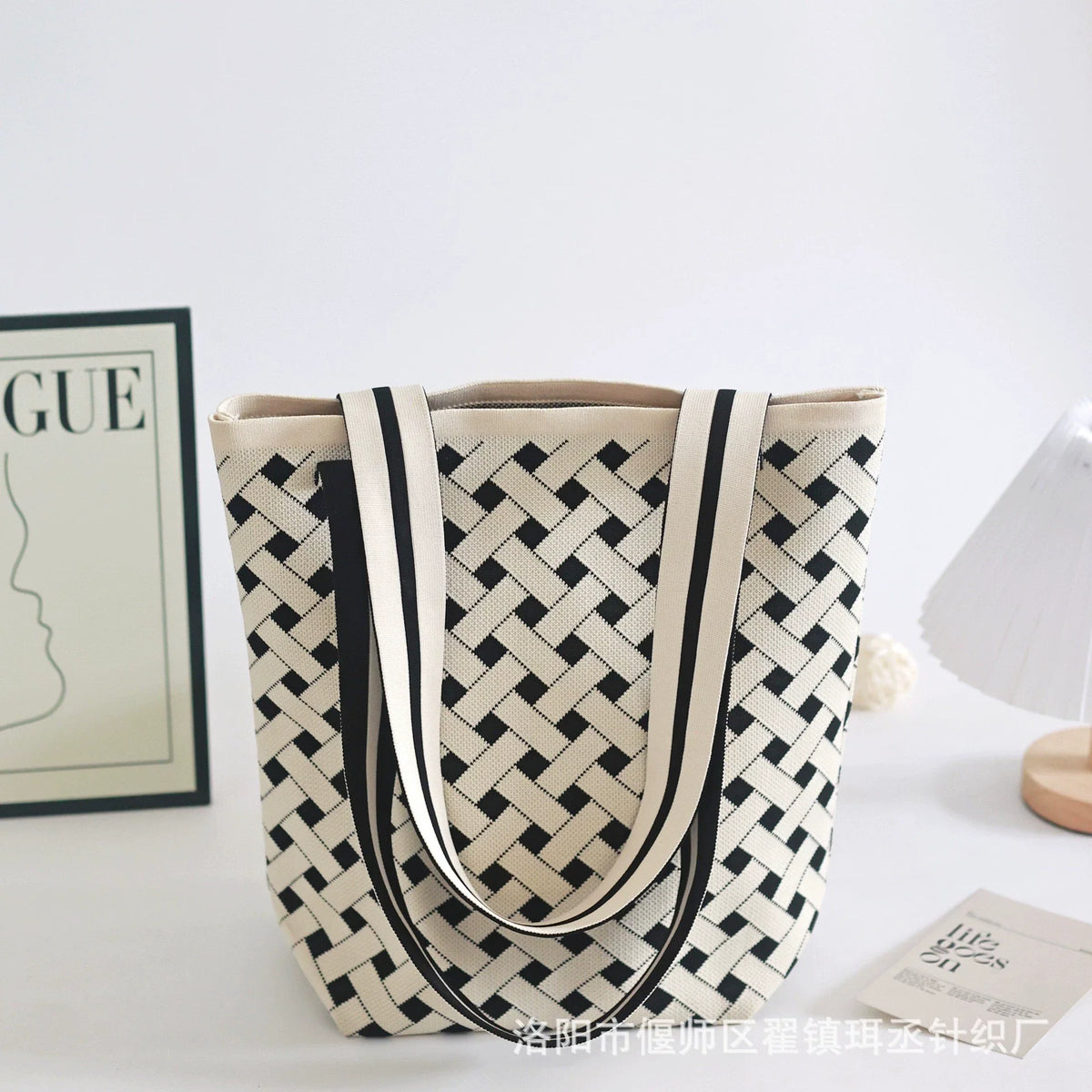 Bolsa de malha de grande capacidade bolsa de ombro feminina versátil moda crossbody bolsa balde bolsa de ombro