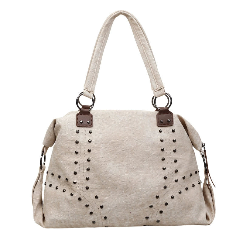 Bolsa de Ombro com Rebites da Nova Moda 2026, Bolsa Tote de Grande Capacidade, Bolsa de Mão Feminina Casual Versátil de Alta Qualidade para o Dia a Dia
