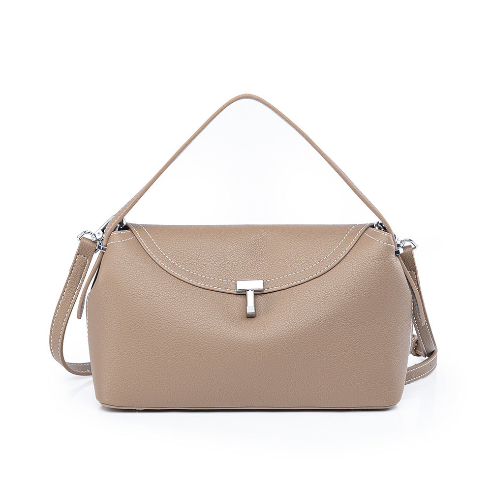 Bolsa transversal de luxo, bolsa de moda de nicho, bolsa retrô simples tipo almofada, bolsa transversal de alta capacidade para mulheres