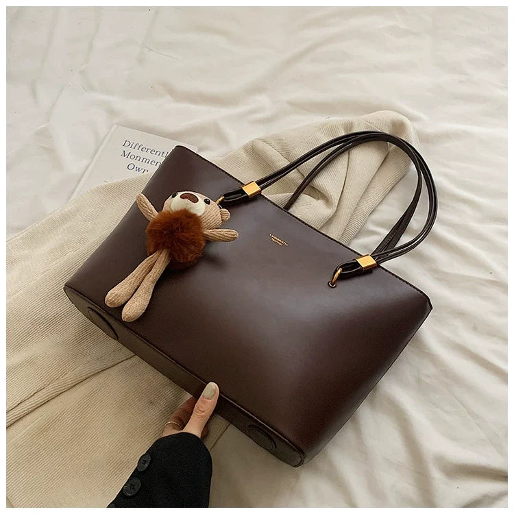 Bolsa Vintage de Alta Qualidade para Mulheres 2026 Nova Bolsa de Ombro de Grande Capacidade, Bolsa de Compras Fashion e Única