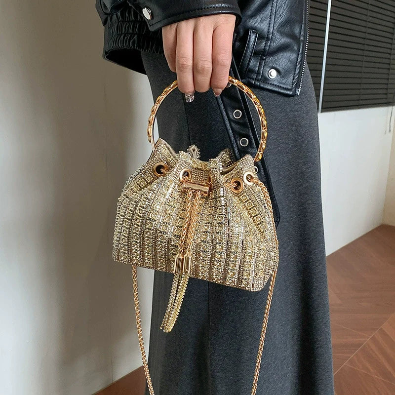 Moda na moda bolsa feminina na moda mais fácil para combinar bolsa de corrente diamante bolsa de noite cross-border crossbody bolsa de ombro bolsa feminina