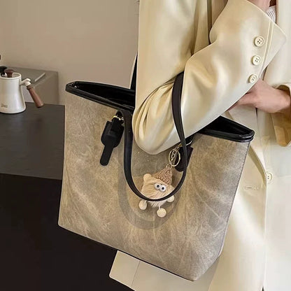 Bolsa Tote para Estudantes Universitários 2026 - Bolsa de Ombro Premium, Estilosa e Casual - Bolsa Feminina de Grande Capacidade